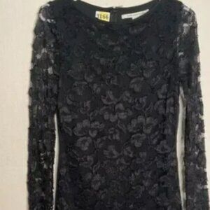Diane Von Furstenberg Witchy Whimsigoth Lace Dress Black Size 10